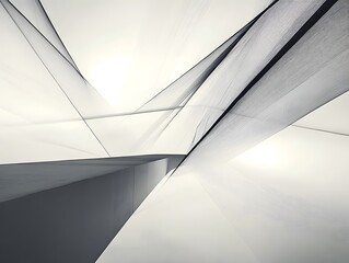 Abstract Architectural Forms: Interplay of light and shadow on sleek, geometric shapes create a sense of depth and mystery in this abstract architectural visualization.