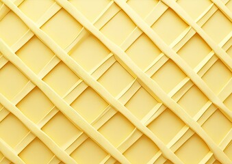 Detailed view of a light yellow waffle pattern.
