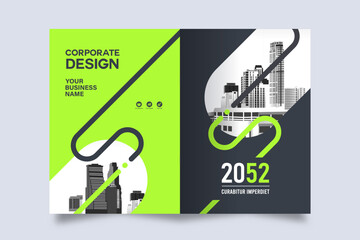 City Background Business Book Cover Design Template