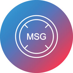 Msg Line Gradient Circle Background Icon