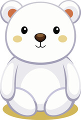 Obraz premium polar bear cartoon character vector illustration