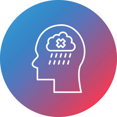 Apathy Line Gradient Circle Background Icon