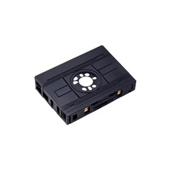 Obraz premium Vintage 8mm Video Cassette Tape, Retro Media Storage Device, Close-up