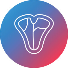 Tbone Line Gradient Circle Background Icon