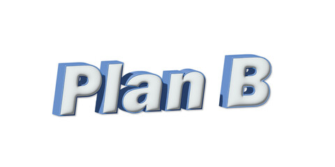 3D rendering of switching to Plan B. A symbolic scene showing flexibility, strategy shift, and decision-making in business or life challenges, highlighting the power of having a backup plan.