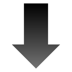 simple vector gradient down direction icon