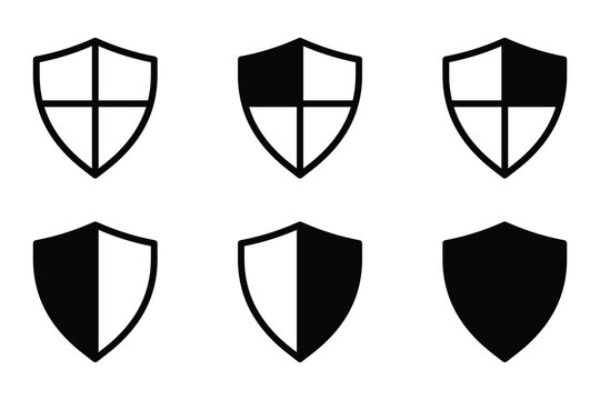 sheild icon vector set  for web 
