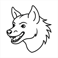 Detailed Hyena Head Illustration for Advertising and Banners