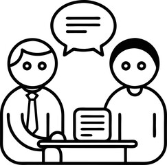 business people talking vector icon 