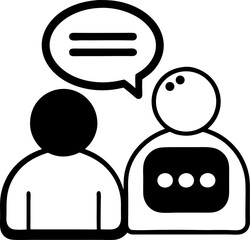 business people talking vector icon 