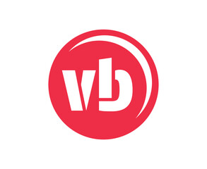 VB sport emblem or team logotype. Ball logo with a combination of Initial letter V and B for balls shop, sports company, training, club badge.
