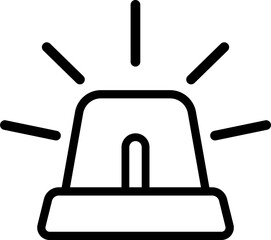 Thin Line Siren Icon Design