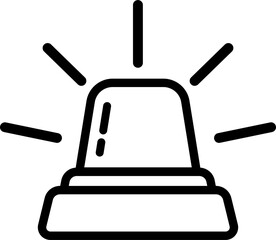 Black Line Style Emergency Beacon