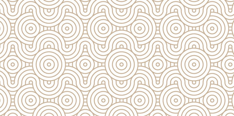 Minimal Overlapping creative diamond circle abstract wood color and gray pattern background with waves texture. geometric digital fabric pattern circles floral lapping white retro background.