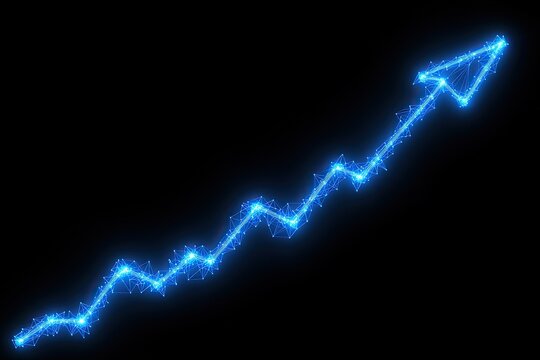 Abstract upward trend graph