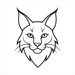 Stylized Lynx Head Design for Banners and Advertisements with Bold Colors