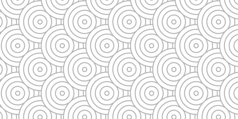 Minimal Overlapping creative diamond circle abstract white and gray pattern background with waves texture. geometric digital fabric pattern circles floral lapping white retro background.