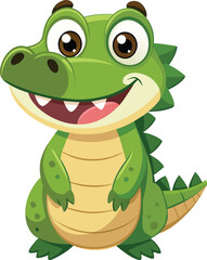 Fototapeta premium cartoon crocodile vector illustration