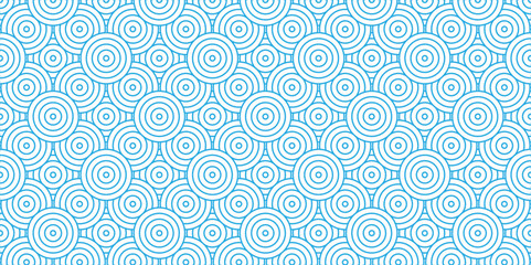 Minimal vector Overlapping Pattern Minimal diamond geometric waves spiral abstract circle wave line. blue seamless tile stripe geometric create retro line pattern background.