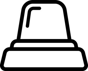 Flat Style Emergency Siren Icon
