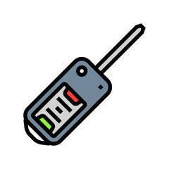 keys car dealership color icon vector illustration