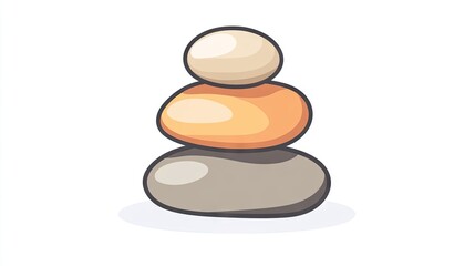 Stacked stones in a balanced arrangement.