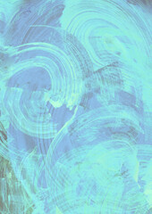 Abstract background hand painted with dry brush strokes, blue, purple, green acrylic texture. Artistic background for posters, cards, scrapbooking, printed products