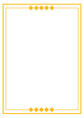 Geometric Yellow Diamond Page Border