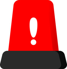 Minimal Red Siren Icon For Alert Messages