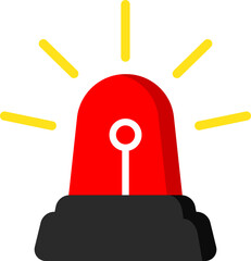 Simple Red Siren Icon For Messages