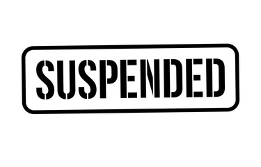 Suspended text logo png black
