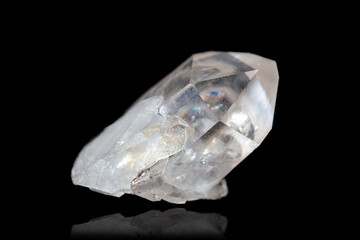 Quartz druse on black background