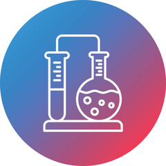 Mixing Chemical Line Gradient Circle Background Icon