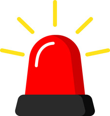 Simple Red Siren Icon Emergency Signal