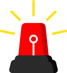 Siren Icon Red Color For Safety Use