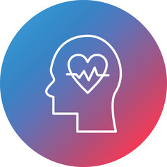 Life Line Gradient Circle Background Icon