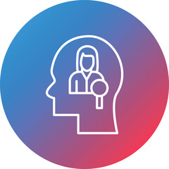 Personality Line Gradient Circle Background Icon