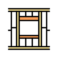 window frames wood frame house color icon vector illustration