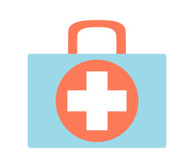 medicine suitcase in doodle style in vector. Element for apps stickers website logo print icon