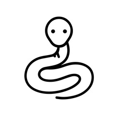 Fototapeta premium snake icon on white background vector Vector line icon animals