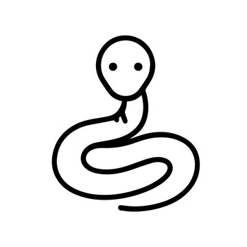 snake icon on white background vector
Vector line icon animals
