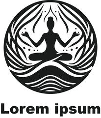 vector yoga logo design