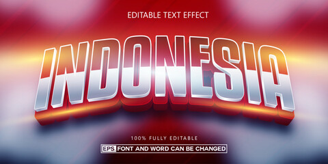 Indonesia editable text effect