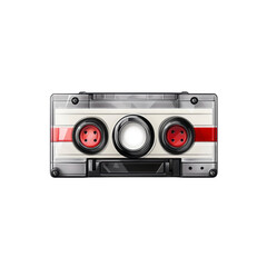 Vintage Audio Cassette Tape - Retro Music Technology Illustration