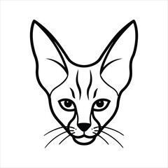 Serval Head Graphic Design for Banner or Advertisement