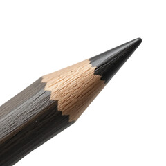 Close-up of Sharpened Dark Graphite Pencil Point Texture and Detail