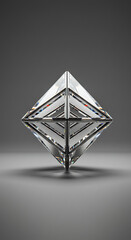 Sparkling Crystal Geometric Structure Luxury Diamond Facet Design Abstract 3D Render