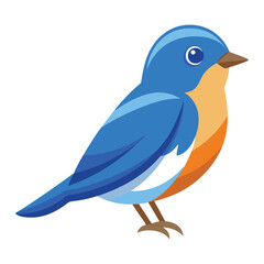 Fototapeta premium blue bird vector illustration