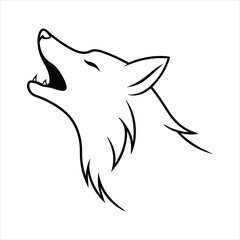 Majestic Wolf Head Illustration for Banners and Advertisements