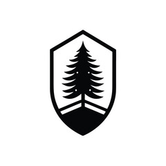 Pine Tree Shield Logo Design